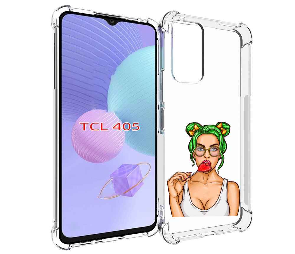 

Чехол MyPads девушка-с-чупачупсом-в-виде-сердца женский для TCL 405, Tocco