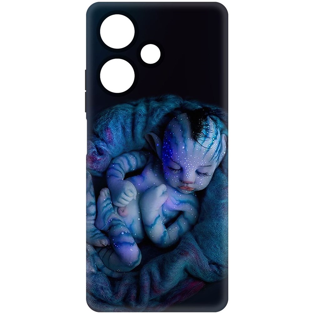 

Чехол-накладка Софт Аватар - Малышка для INFINIX Hot 30, Черный
