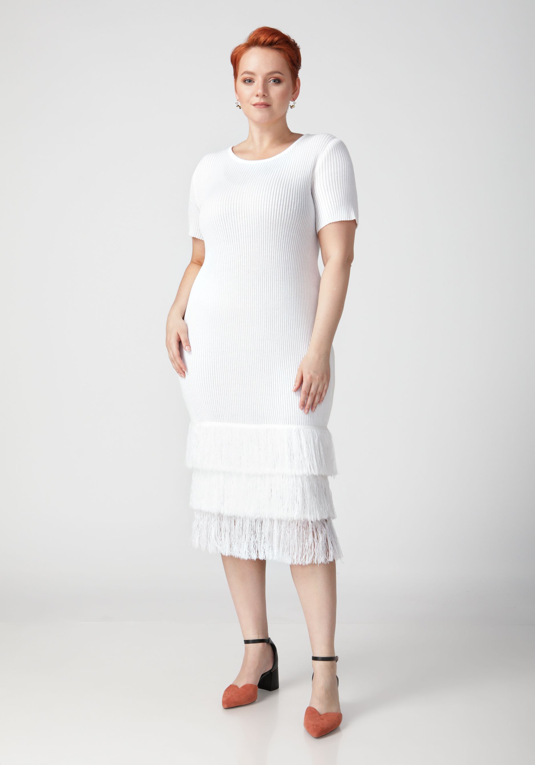 Платье женское Vivawool 307374 белое 50 RU