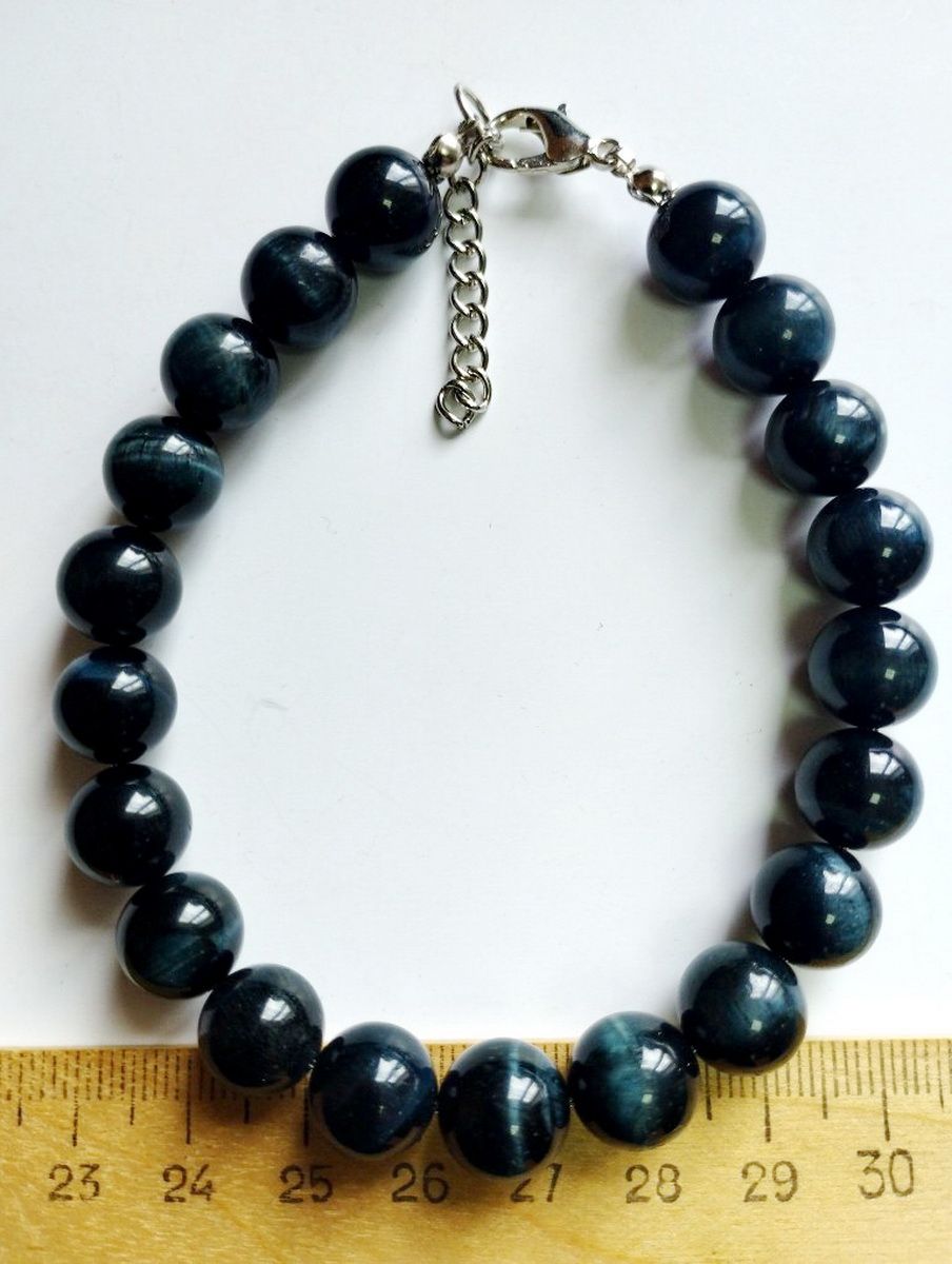 

Браслет из стали р. 16 Красота камня Соколиный глаз, соколиный глаз, Соколиный глаз