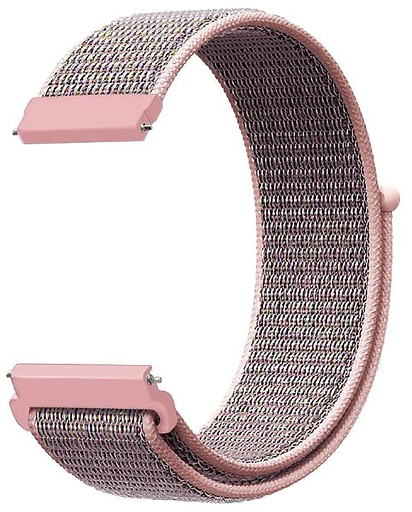

Универсальный ремешок Nuobi Nylon для Xiaomi, Huawei, Samsung, Garmin (20 мм) Pink/Grey