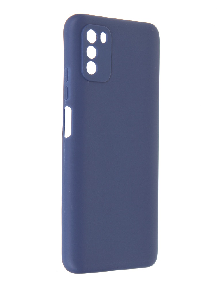 фото Чехол alwio для xiaomi poco m3 soft touch silicone dark blue astxpm3bl