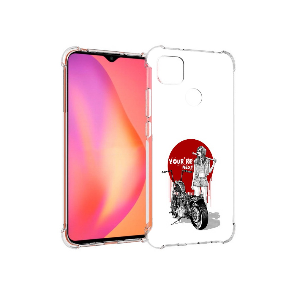 

Чехол MyPads Tocco для Xiaomi Redmi 9C девушка с мотоциклом (PT152115.265.315), Прозрачный, Tocco