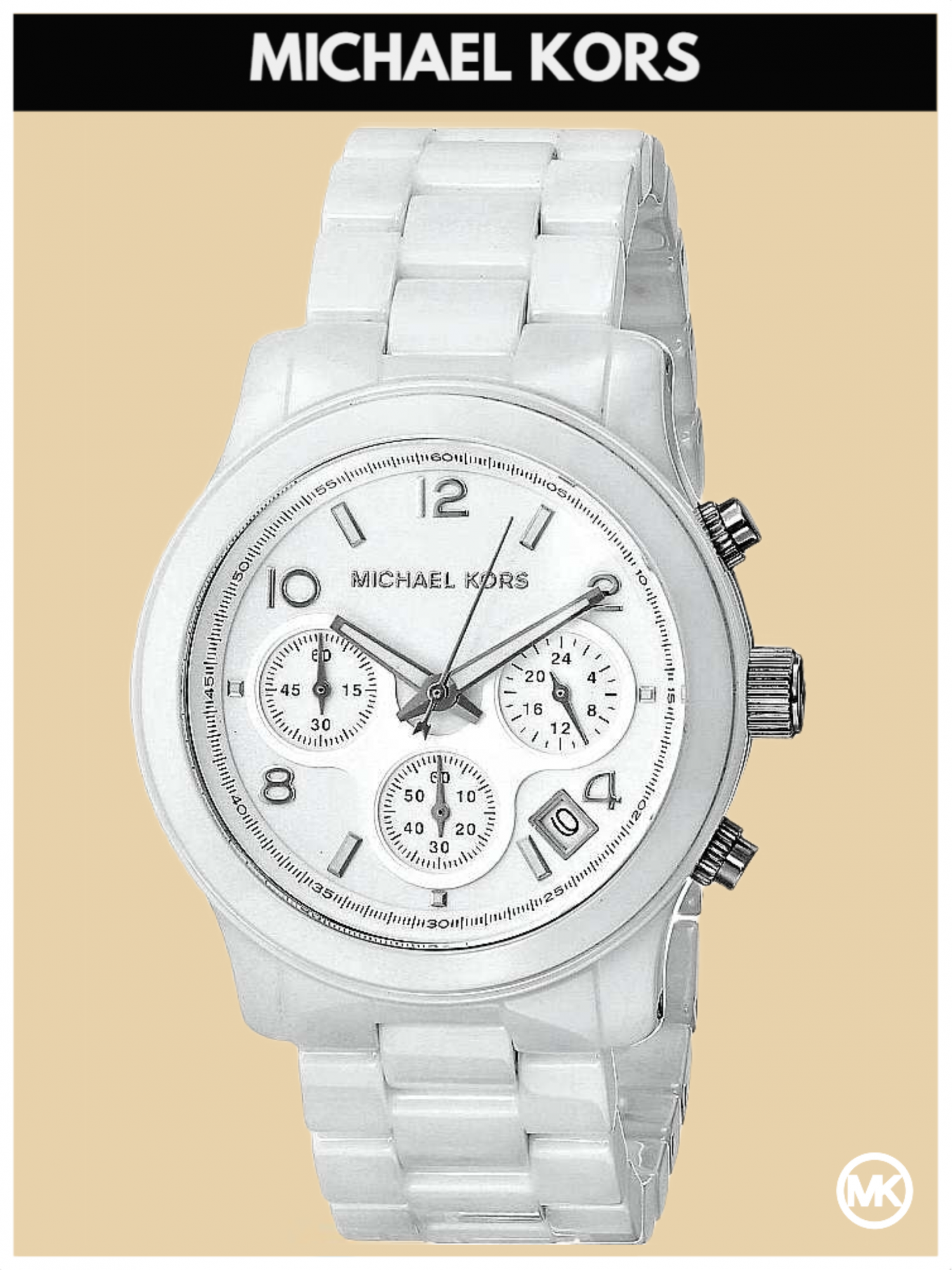 

Наручные часы женские Michael Kors M5161K белые, M5161K