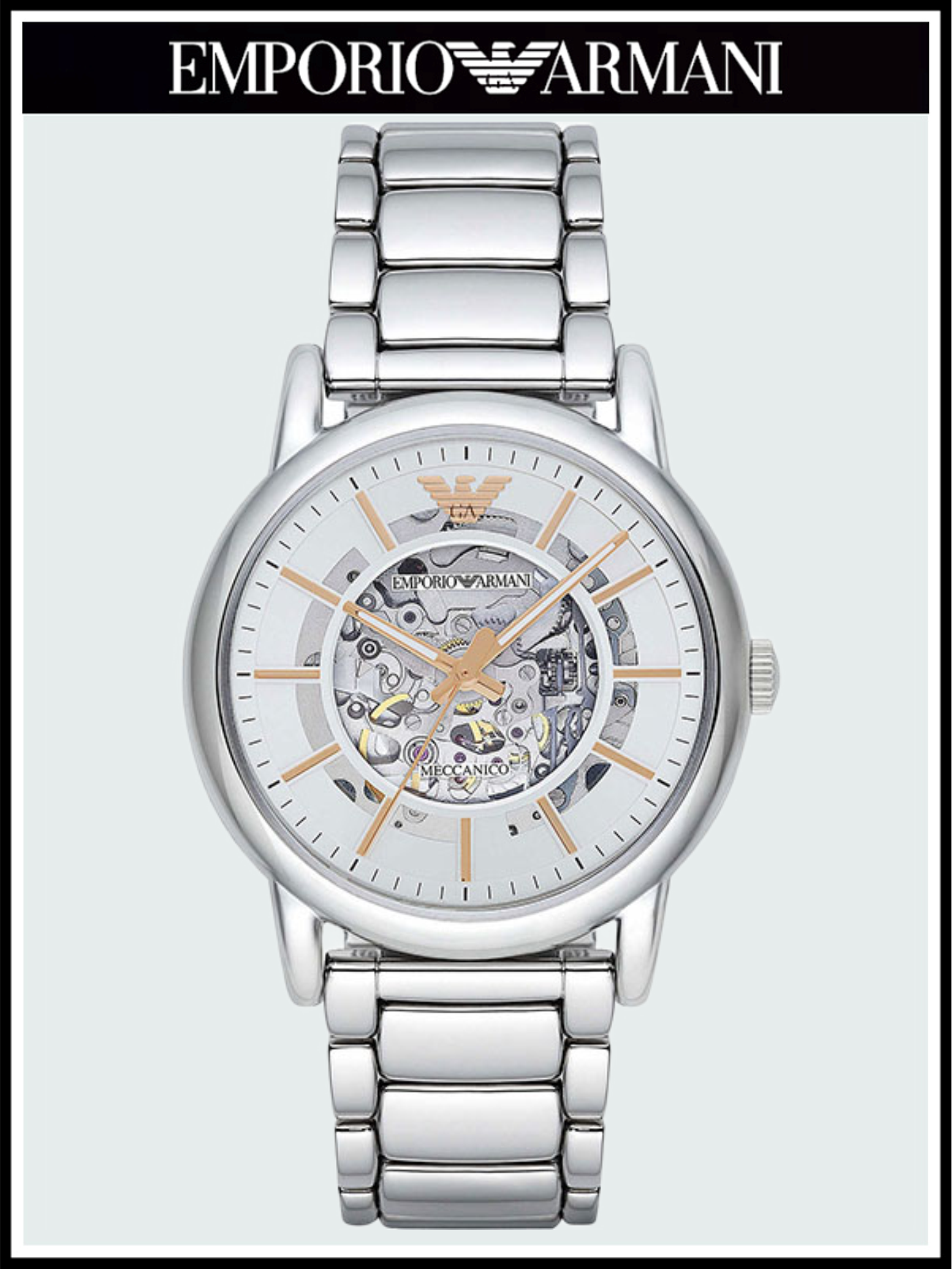 Наручные часы мужские Emporio Armani 1980 серебристые