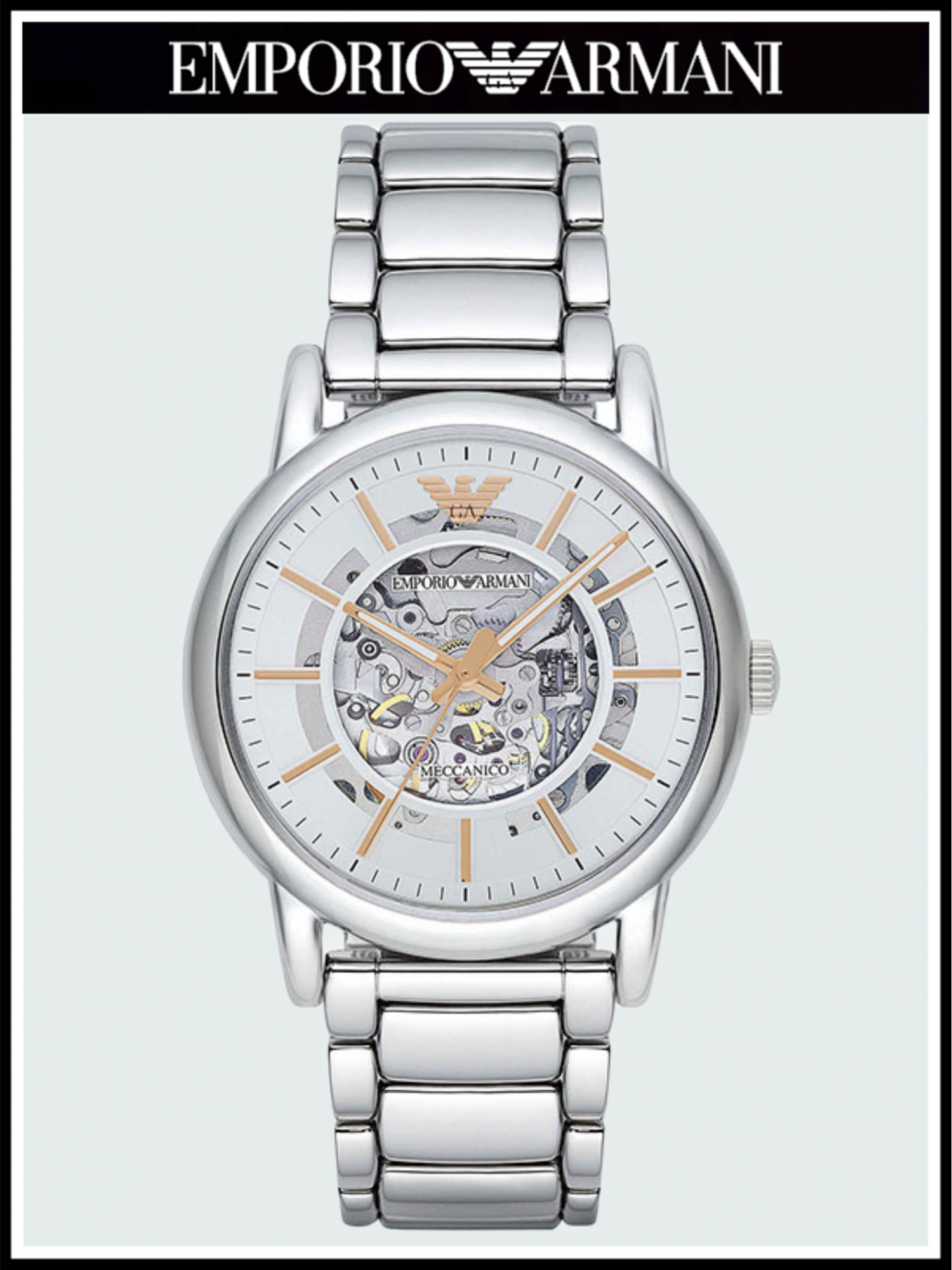 

Наручные часы мужские Emporio Armani 1980 серебристые, 1980