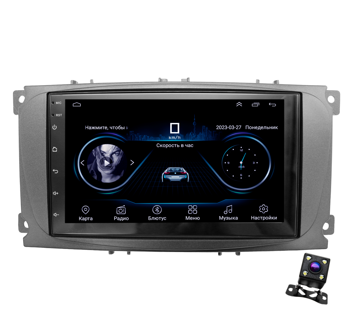 Штатная магнитола Dolmax 7A-FRMON07w для FORD Android (Wi-Fi, GPS, BT) +камера