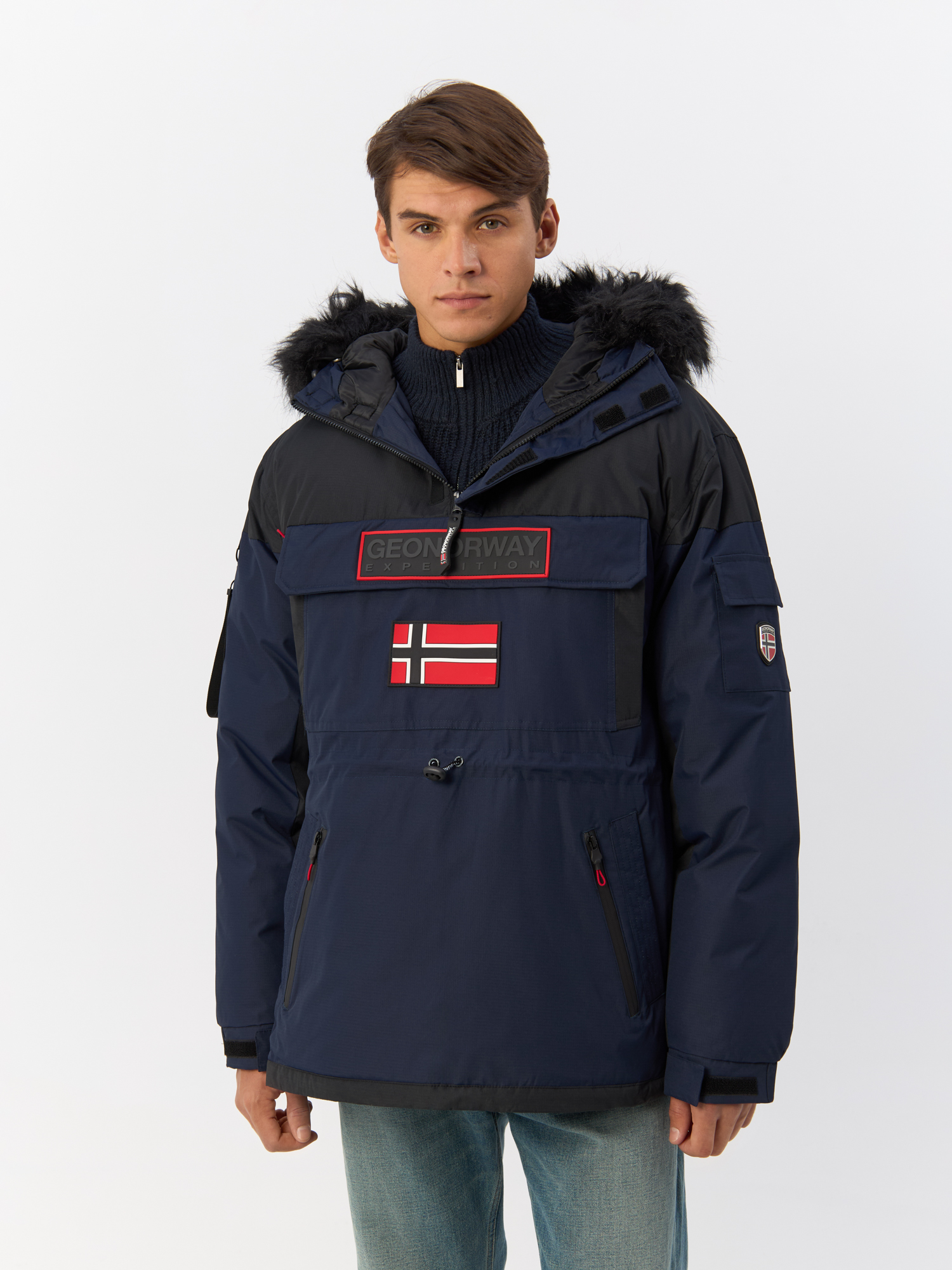 

Анорак мужской Geographical Norway WU7282H/GNO синий XL, WU7282H/GNO