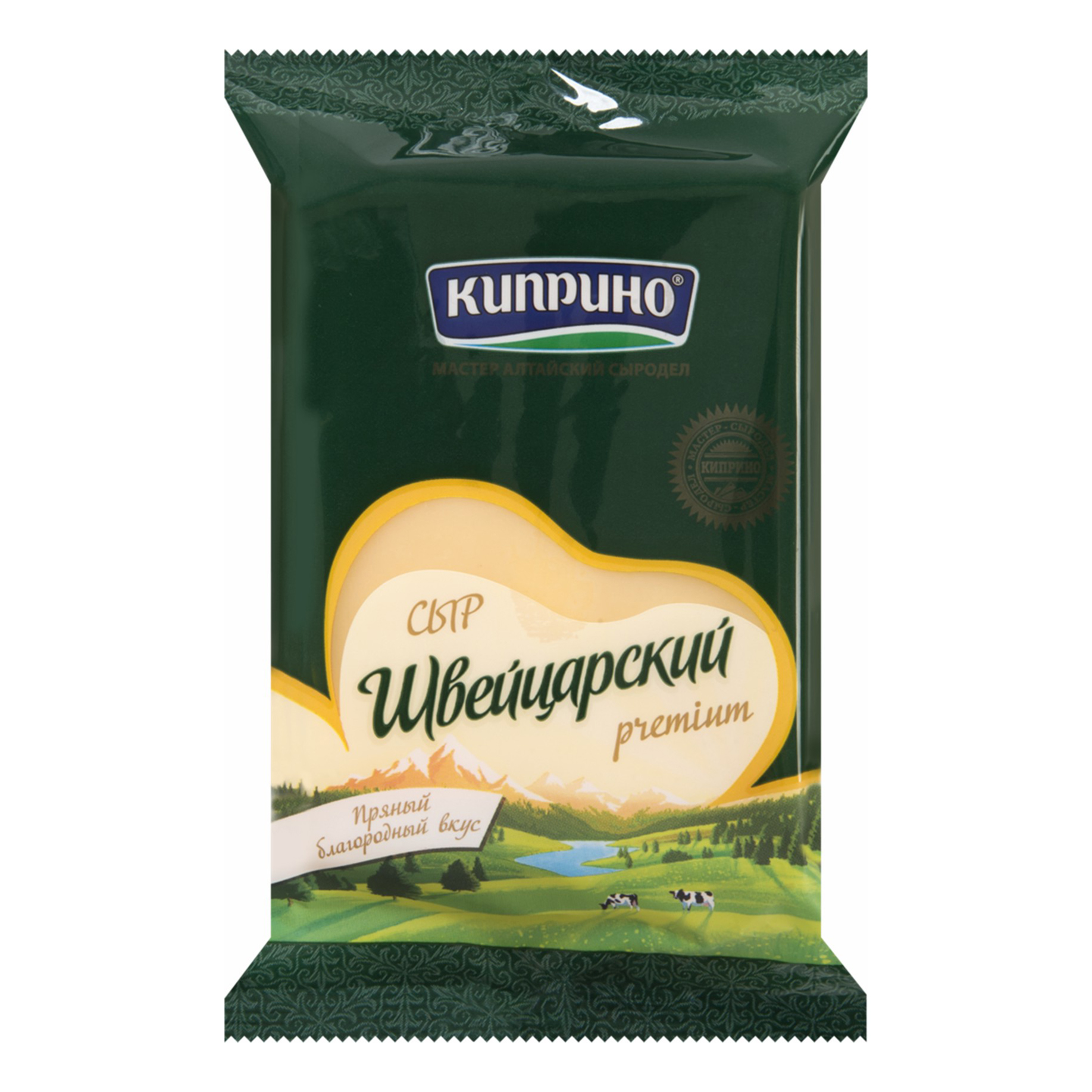 

Сыр твердый Киприно Швейцарский 50% 200 г