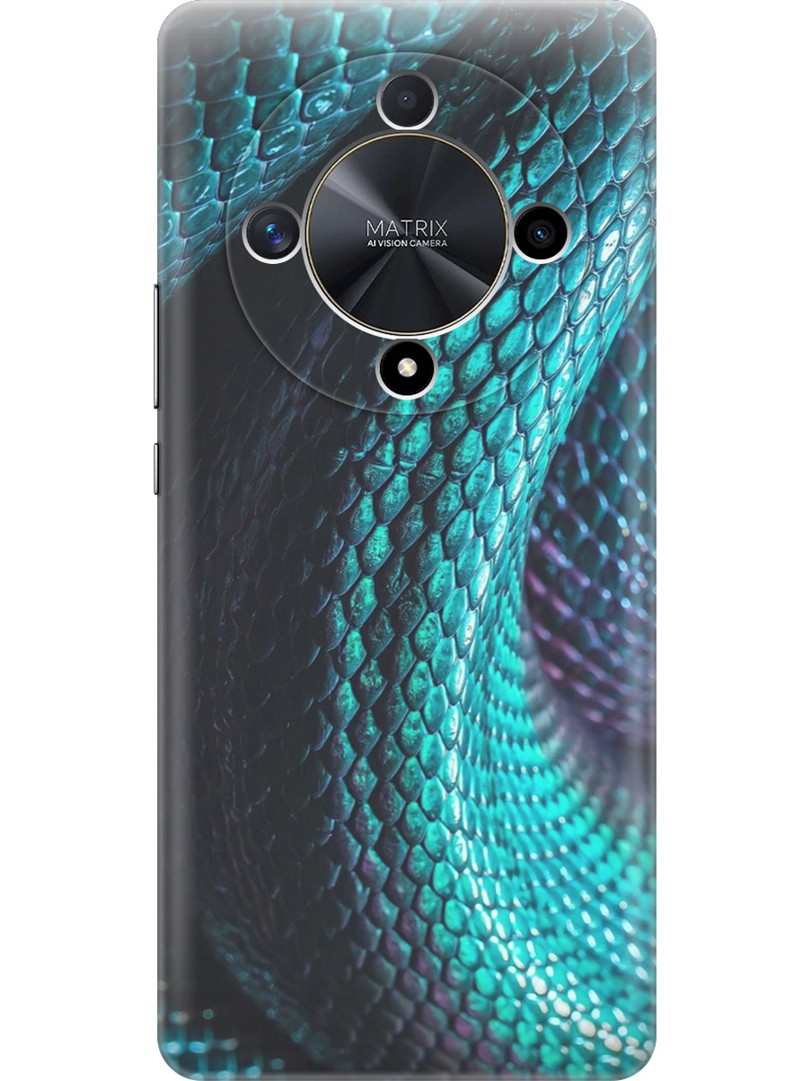 

Силиконовый чехол на Honor X9b / X50 с принтом "Змеиная кожа", Прозрачный;зеленый;синий, 781974332