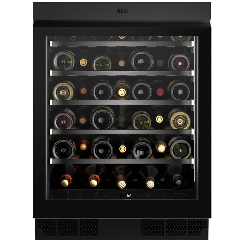 Встраиваемый винный шкаф AEG AWUS040B8B черный беспроводной цифровой термометр для холодильника звуковая сигнализация внутренний наружный термометр