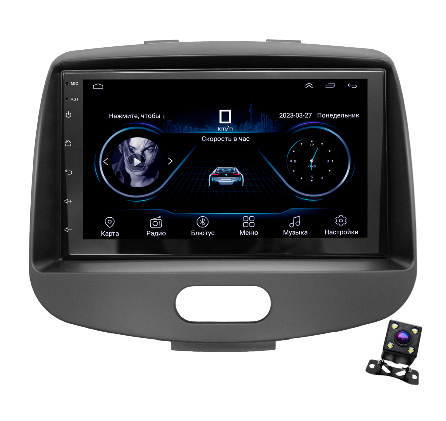 Штатная магнитола Dolmax 7A-HDI10 для HYUNDAI i10 Android (Wi-Fi, GPS, BT) +камера