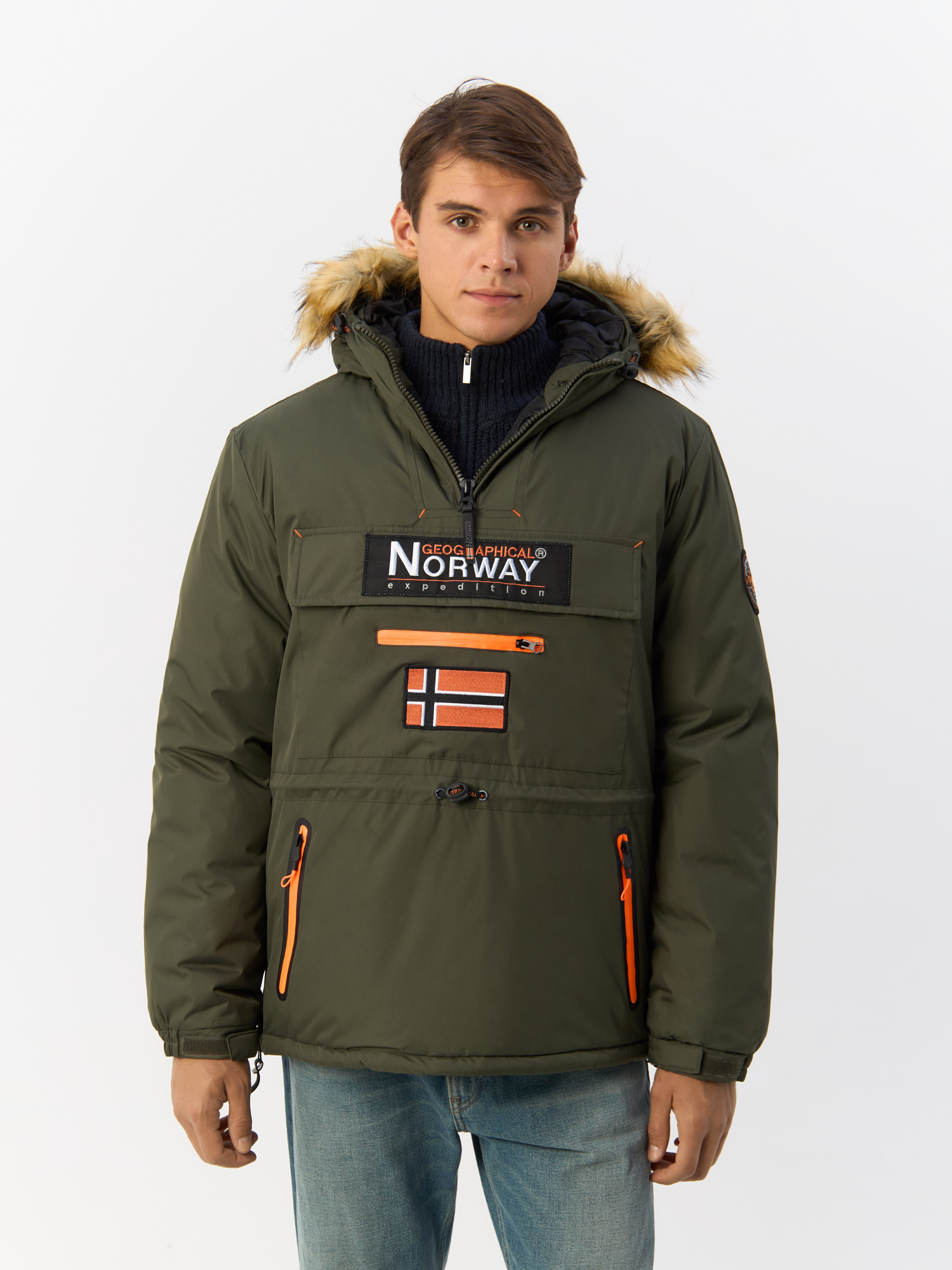 

Анорак мужской Geographical Norway WT1072H/GN хаки M, WT1072H/GN