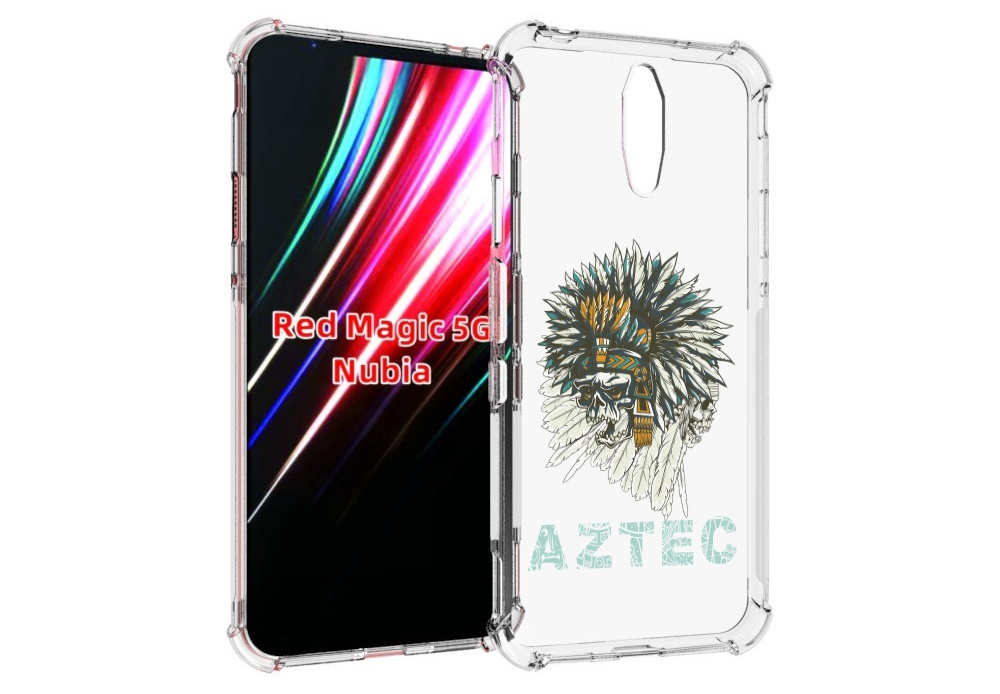 

Чехол MyPads скелет индеец для ZTE Nubia Red Magic 1 5G, Прозрачный, Tocco