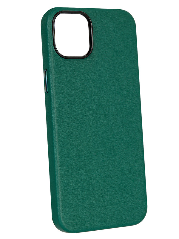 

Чехол для iPhone 13 Кожаный (Leather Co)-Зелёный, Зеленый, Apple iPhone 13