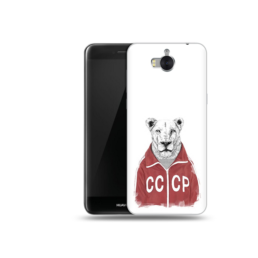 

Чехол MyPads Tocco для Huawei Y5 львица ссср (PT91582.58.450), Прозрачный, Tocco