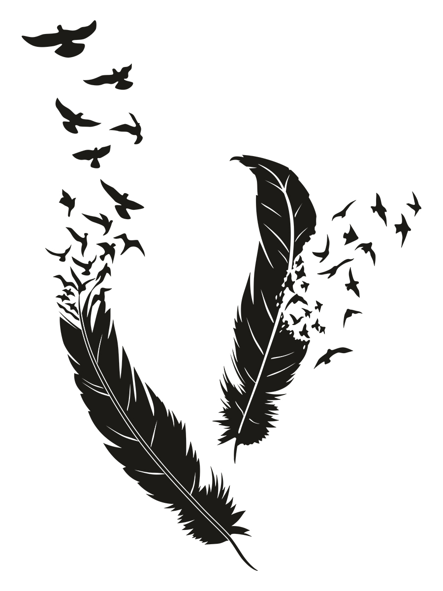 

Наклейка Woozzee Перья с птицами