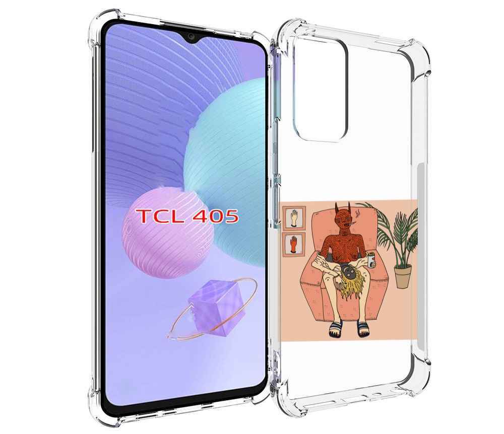 

Чехол MyPads девушка-сняла-кожу для TCL 405, Tocco