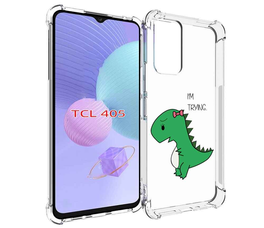 

Чехол MyPads динозаврик-девочка для TCL 405, Tocco