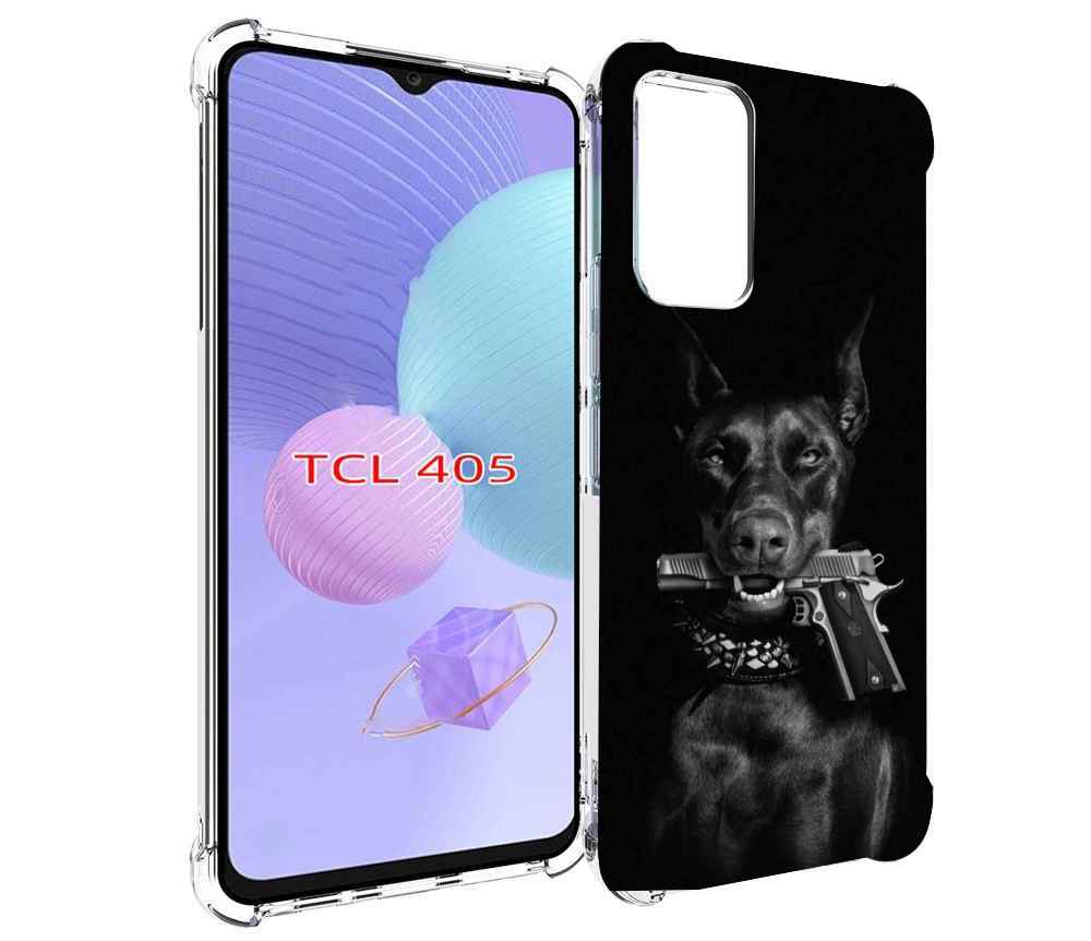 

Чехол MyPads доберман мужской для TCL 405, Tocco