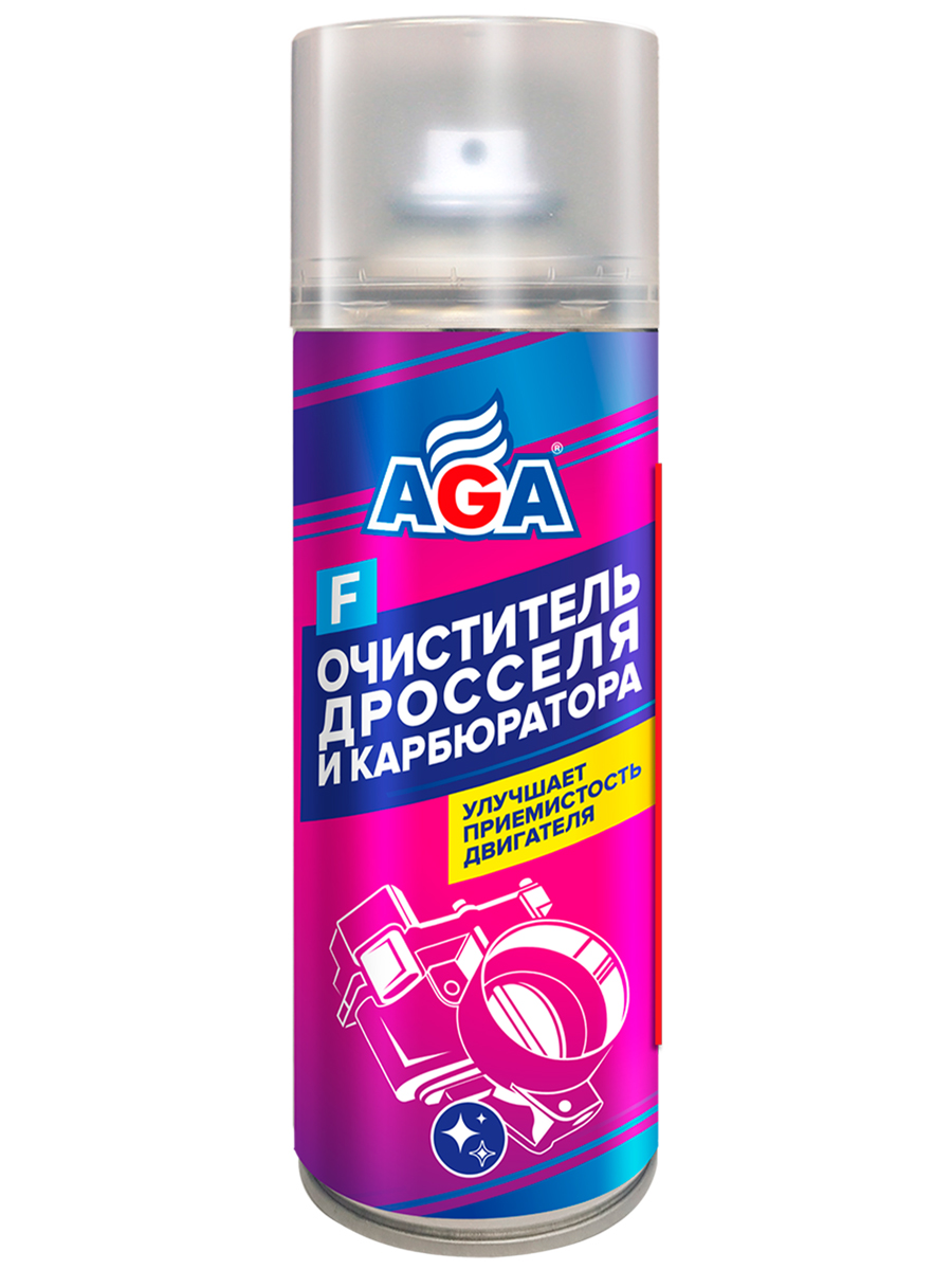 Очиститель карбюратора и дроссельной заслонки AGA, высокоэффективный, аэрозоль, 520 мл.