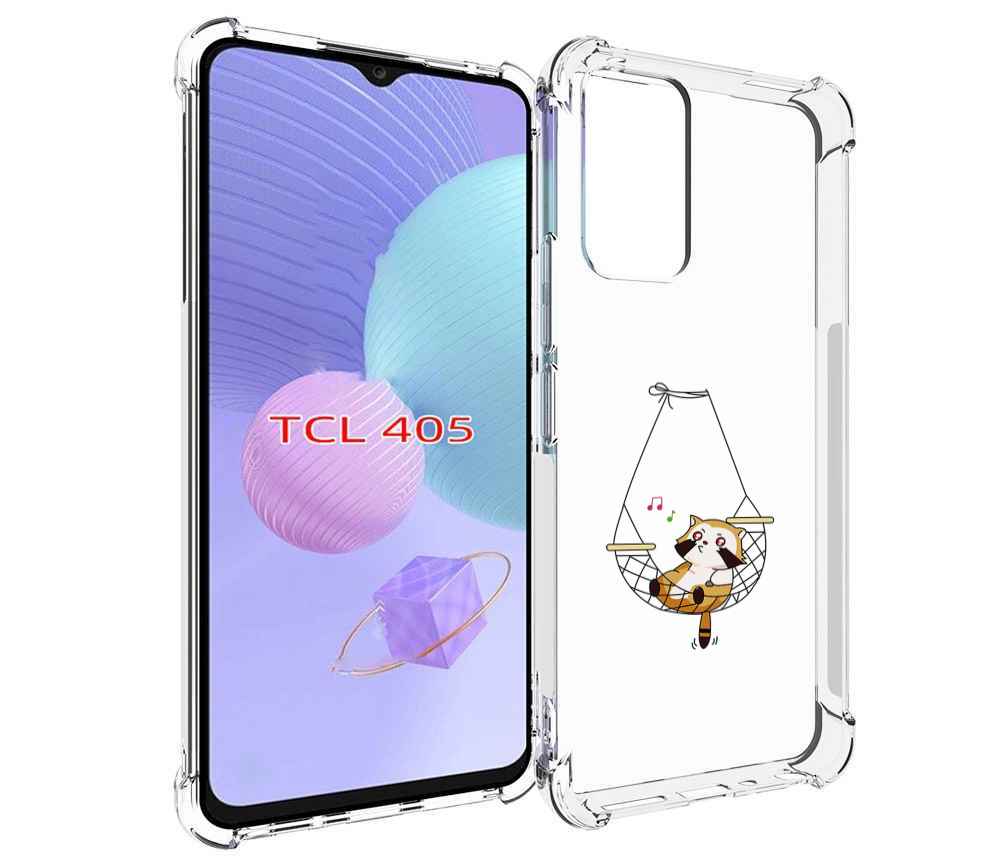 

Чехол MyPads енот-на-гамаке для TCL 405, Tocco