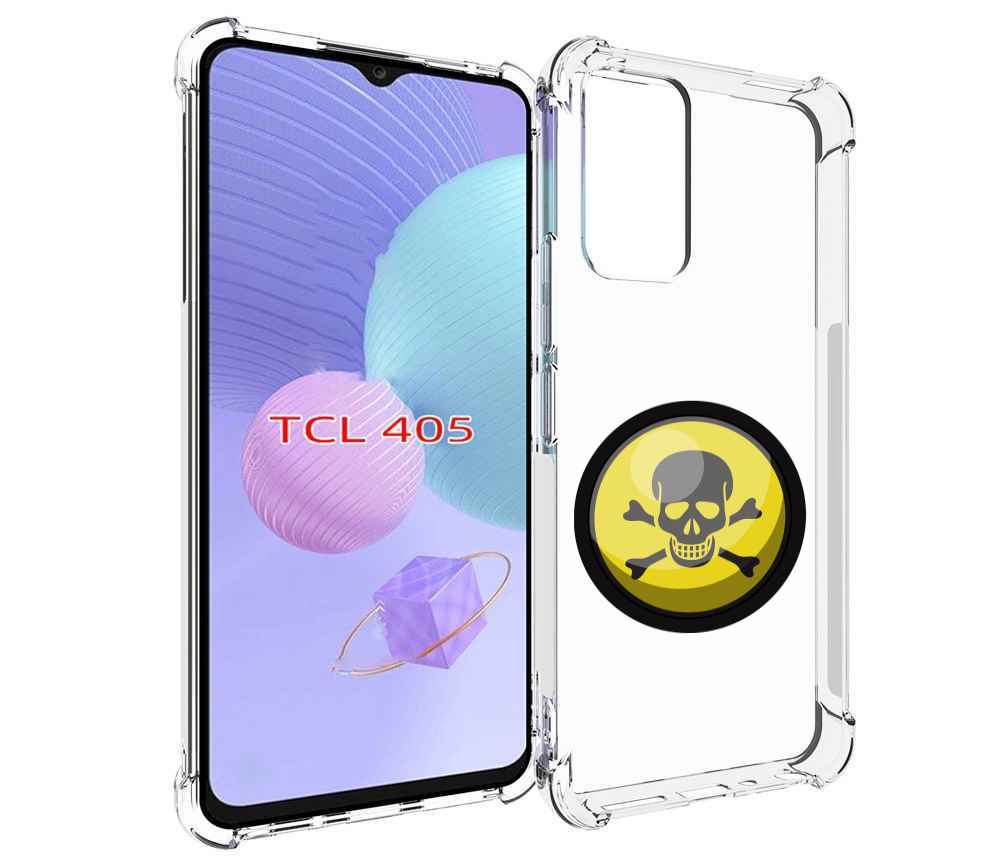 

Чехол MyPads желтый-череп для TCL 405, Tocco