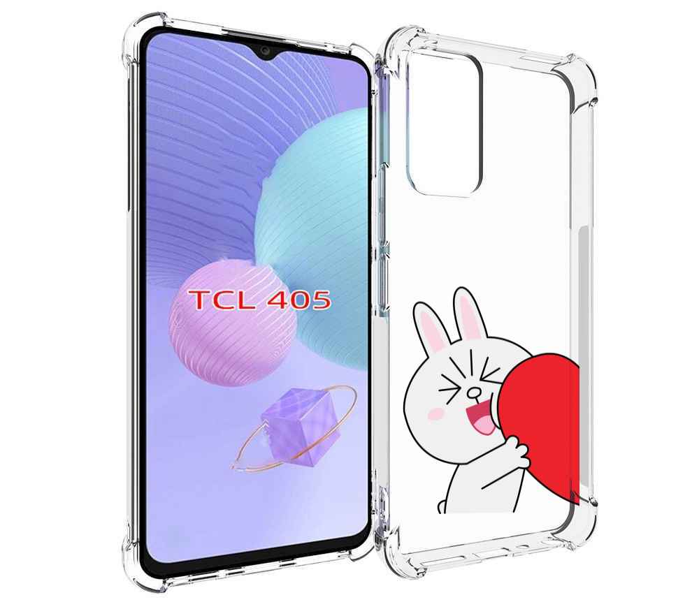 

Чехол MyPads зайчик-с-полуседрцем для TCL 405, Tocco