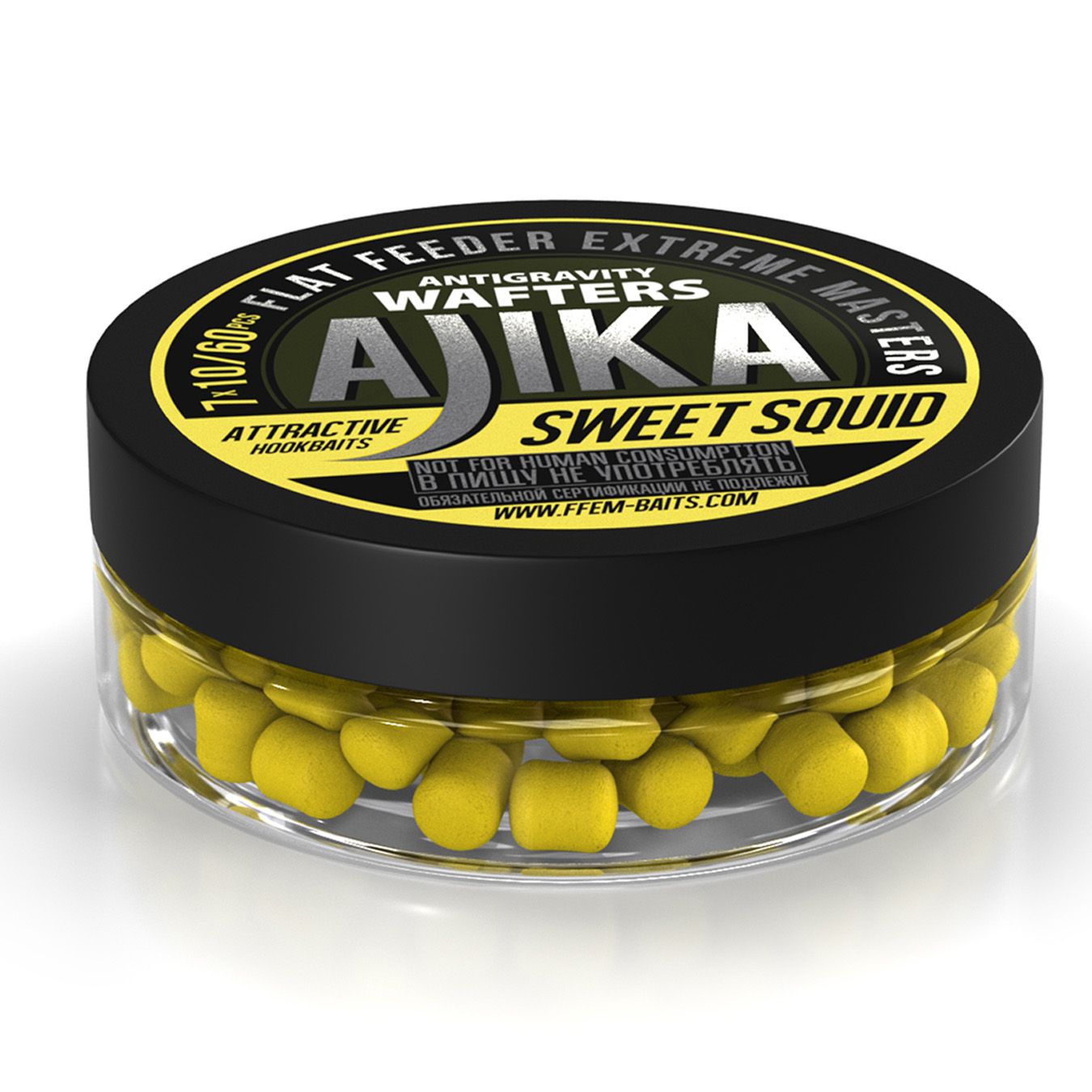 

Бойлы нейтральной плавучести FFEM Baits Ajika Wafters 7x10 мм Sweet Squid 60 шт, Разноцветный, нейтральной плавучести Ajika Wafters