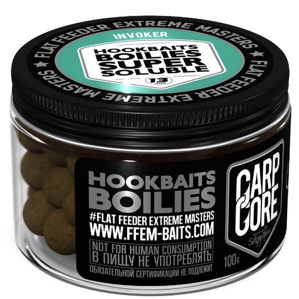 

Бойлы пылящие FFEM Baits Super Soluble Boilies 13 мм Invoker 100 гр, Разноцветный, пылящие Super Soluble Boilies