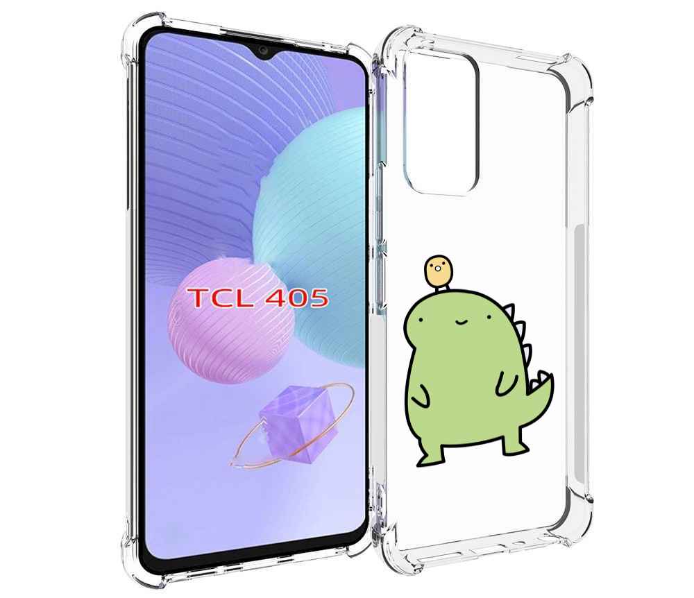 

Чехол MyPads зеленый-динозаврик детский для TCL 405, Tocco