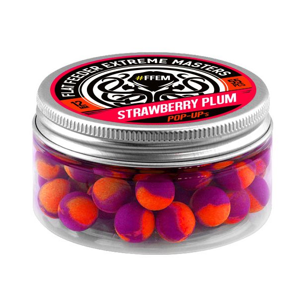 Бойлы плавающие FFEM Baits Pop Up 12 мм Strawberry Plum 55 шт