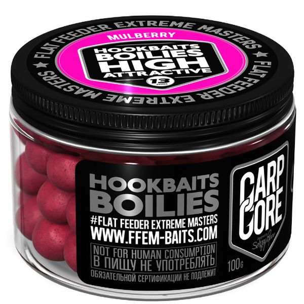 Бойлы насадочные FFEM Baits Hookbaits Boilies 13 мм Mulberry 100 гр 942₽