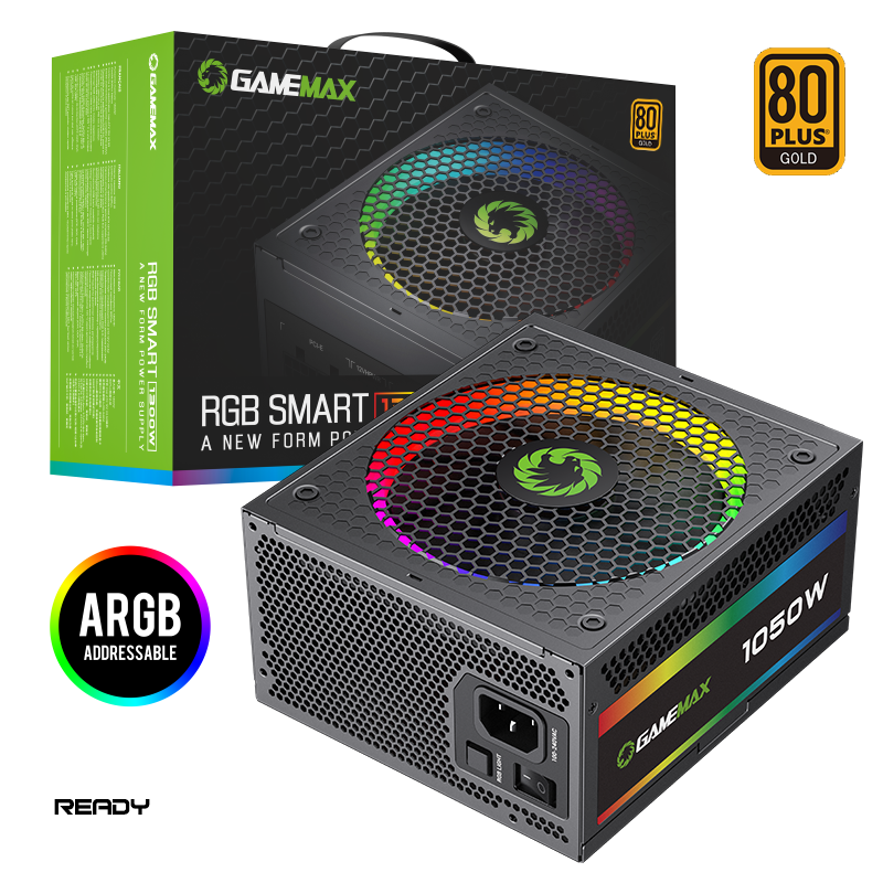 

Блок питания GAMEMAX RGB-1050 PRO (5.0), Черный, RGB-1050 PRO