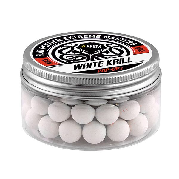 Бойлы плавающие FFEM Baits Pop Up 12 мм White Krill 55 шт