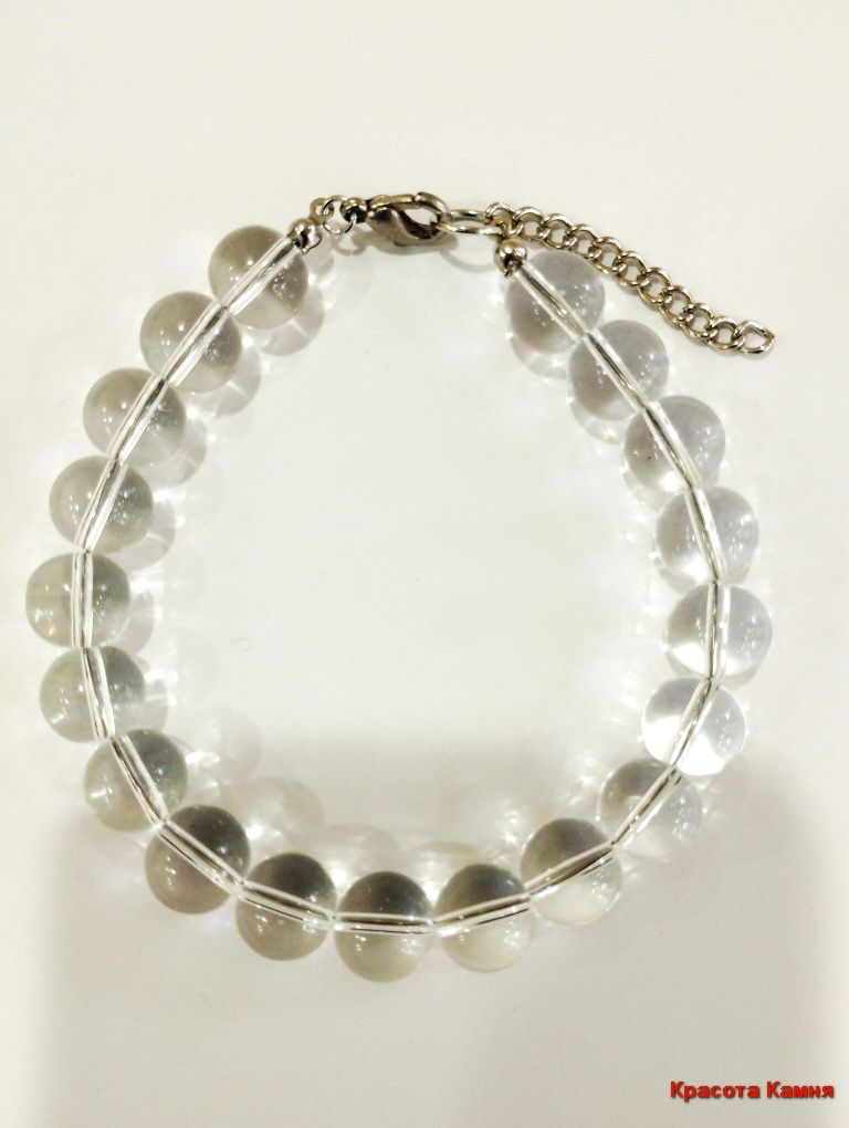 

Браслет из стали р. 19 Красота камня горный хрусталь, горный хрусталь, горный хрусталь