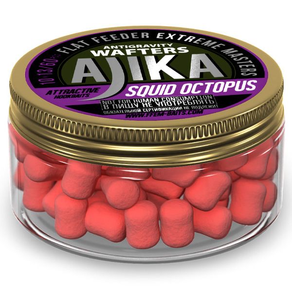 

Бойлы нейтральной плавучести FFEM Baits Ajika Wafters 10x13 мм Squid Octopus 60 шт, Разноцветный, нейтральной плавучести Ajika Wafters