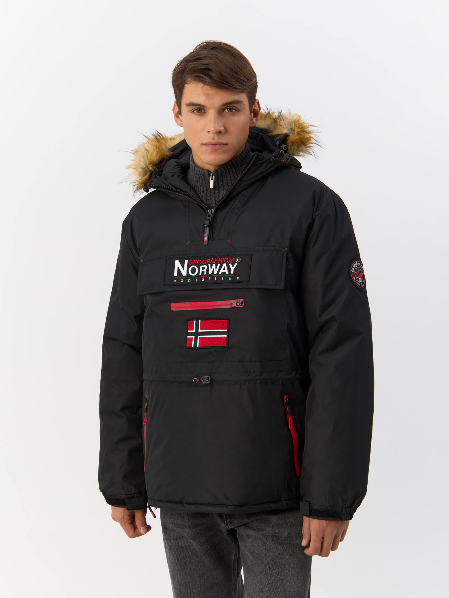 

Анорак мужской Geographical Norway WT1072H/GN черный 2XL, WT1072H/GN