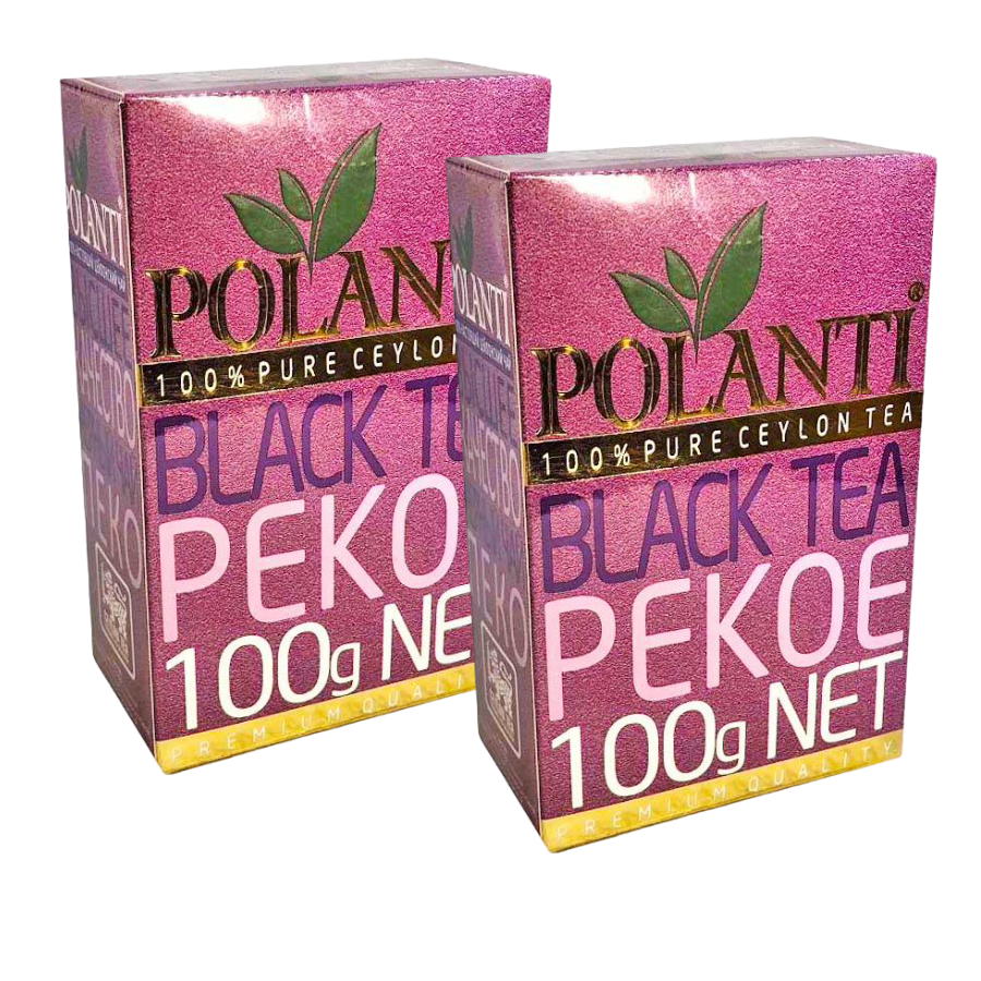 Чай черный Polanti Pekoe листовой, 2 шт по 100 г