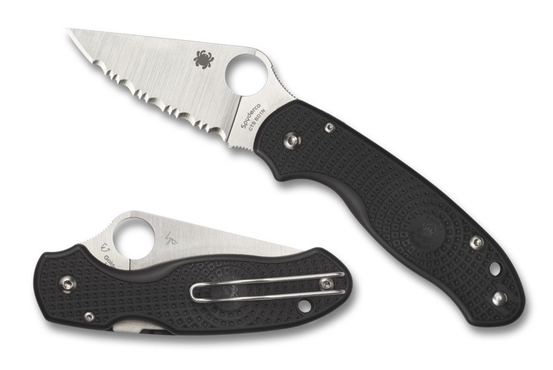 

Складной нож Spyderco Para 3, Black FRN Handle, CTS-BD1, Full Serrated, C223SBK