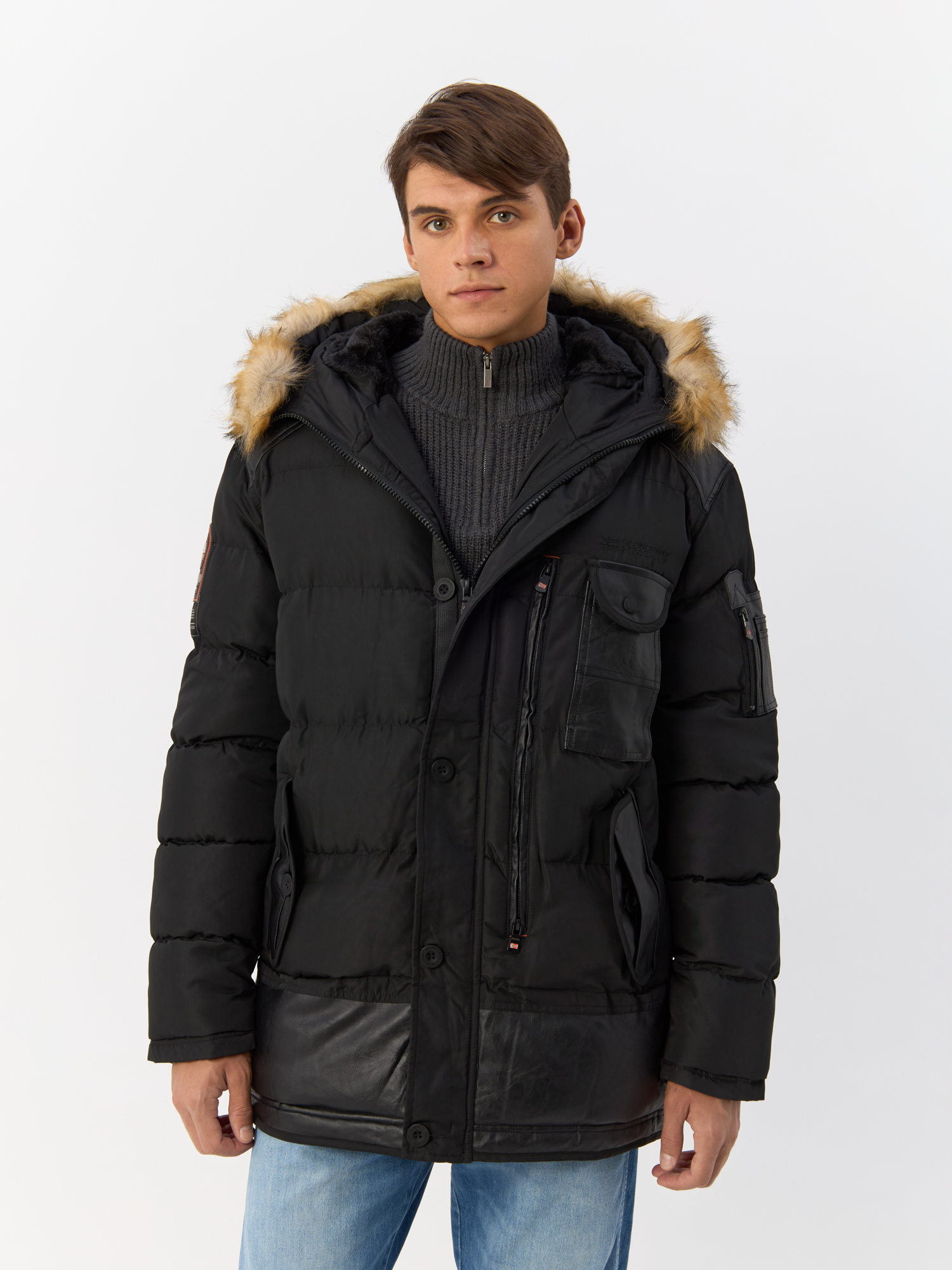 

Куртка мужская Geographical Norway WU6694H/GNO черная M, Черный, WU6694H/GNO