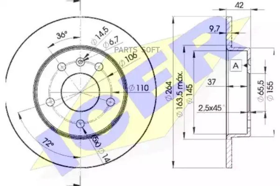 

Диск Тормозной Задний Opel Astra G/H Meriva Zafira Icer 78bd9110-2 Icer арт. 78BD9110-2