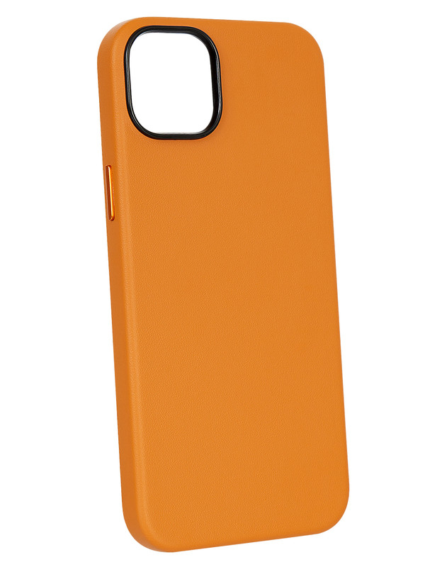 

Чехол кожаный Leather Co для iPhone 14-Оранжевый, Apple iPhone 14