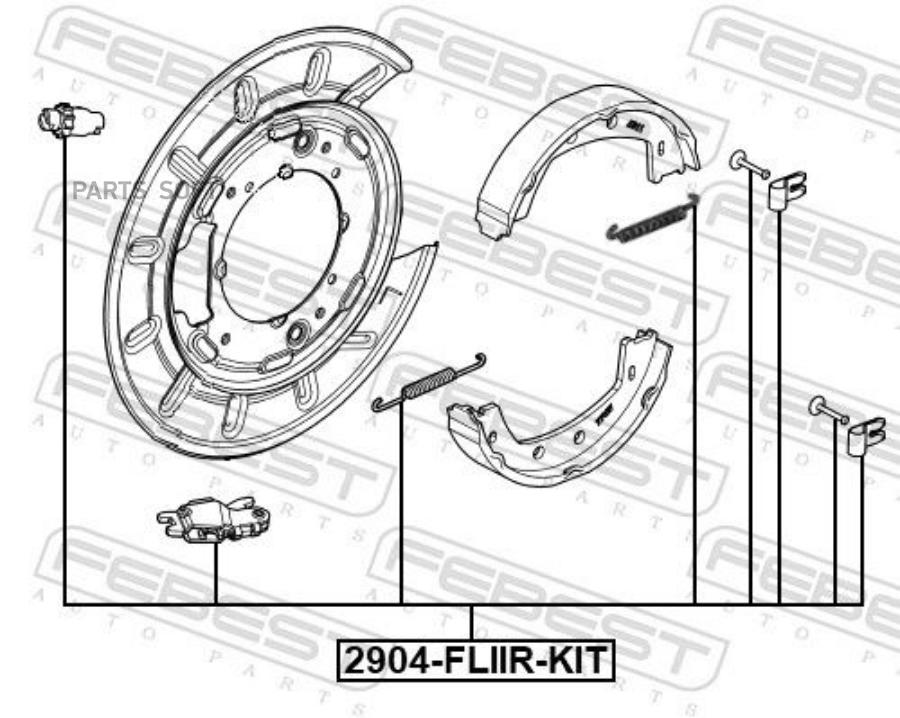 

Тормозные колодки FEBEST барабанные 2904FLIIRKIT