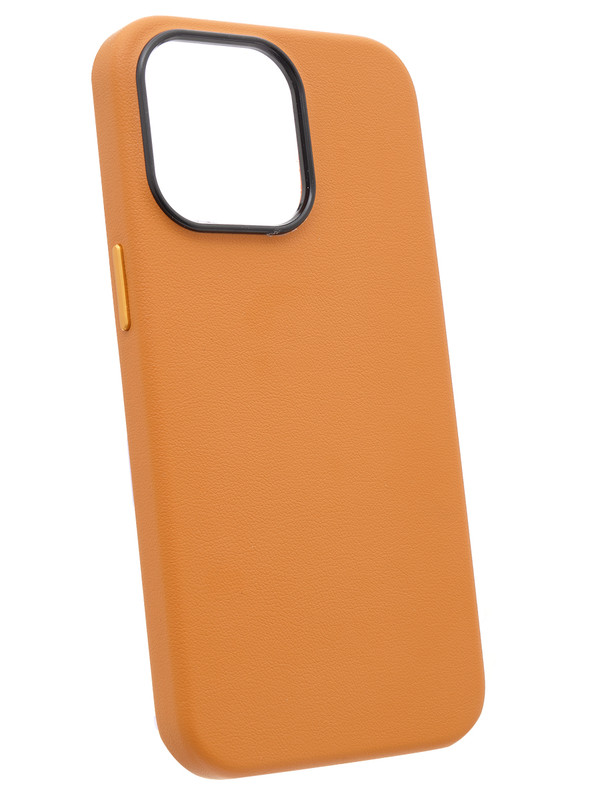 

Чехол кожаный Leather Co для iPhone 14 Pro Max-Оранжевый, Apple iPhone 14 Pro Max