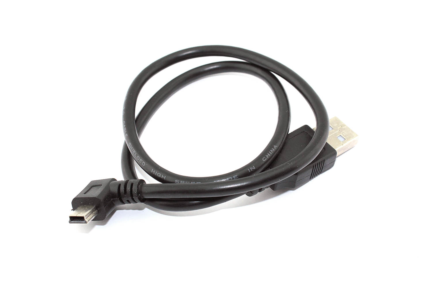 Кабель mini USB-USB OEM USB Type A на Mini USB угол вправо 0,5 м 0.5м черный