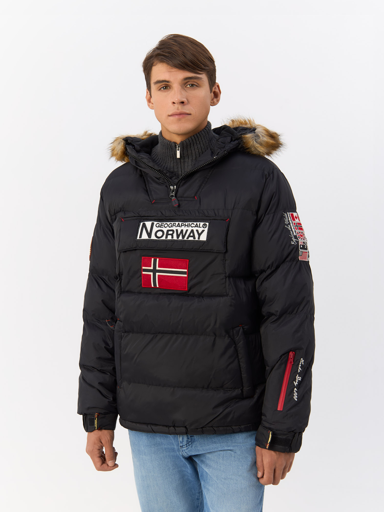 

Анорак мужской Geographical Norway WW1788H/GN черный XL, WW1788H/GN