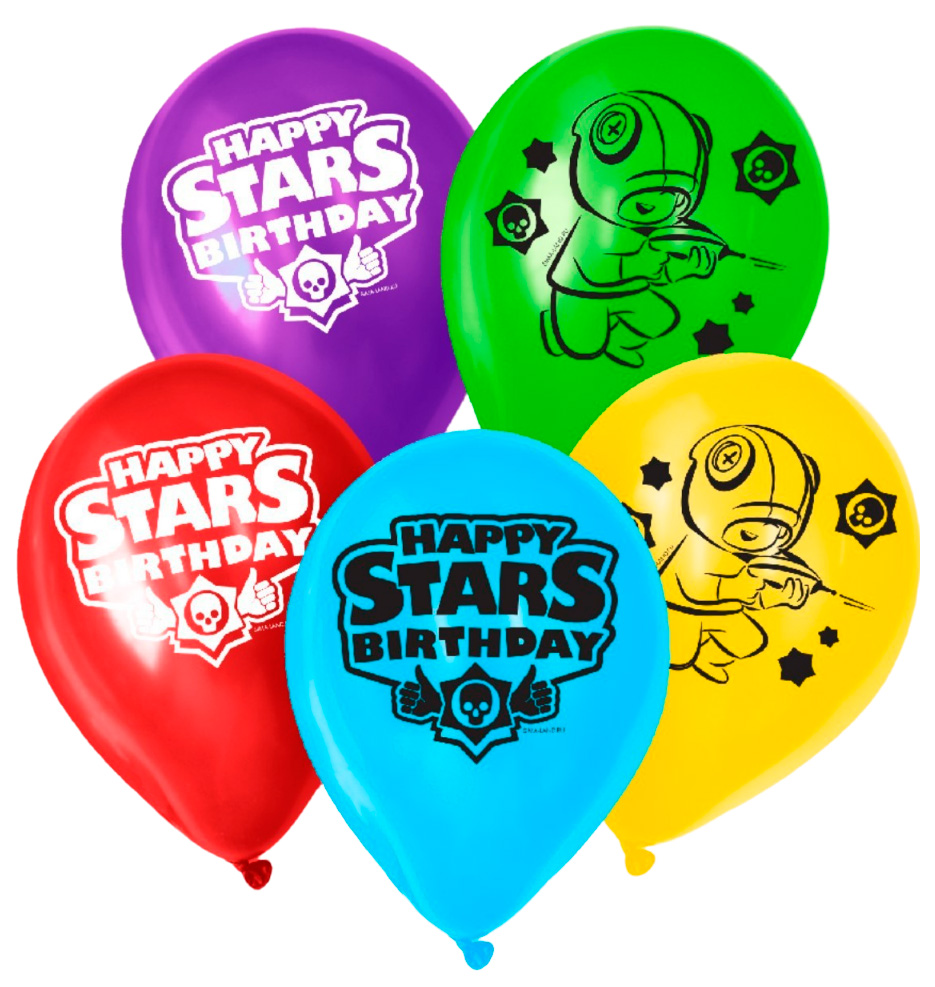 

Шар латексный 12" Happy Stars, 50 шт., Разноцветный