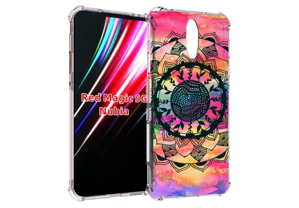 

Чехол MyPads яркая абстракция круглый цветок для ZTE Nubia Red Magic 1 5G, Прозрачный, Tocco