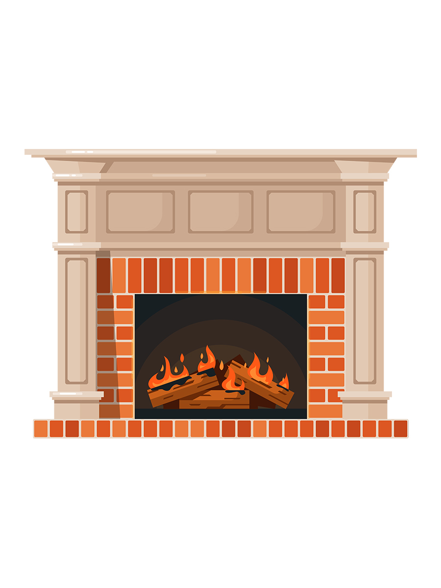 

Наклейка Woozzee Камин